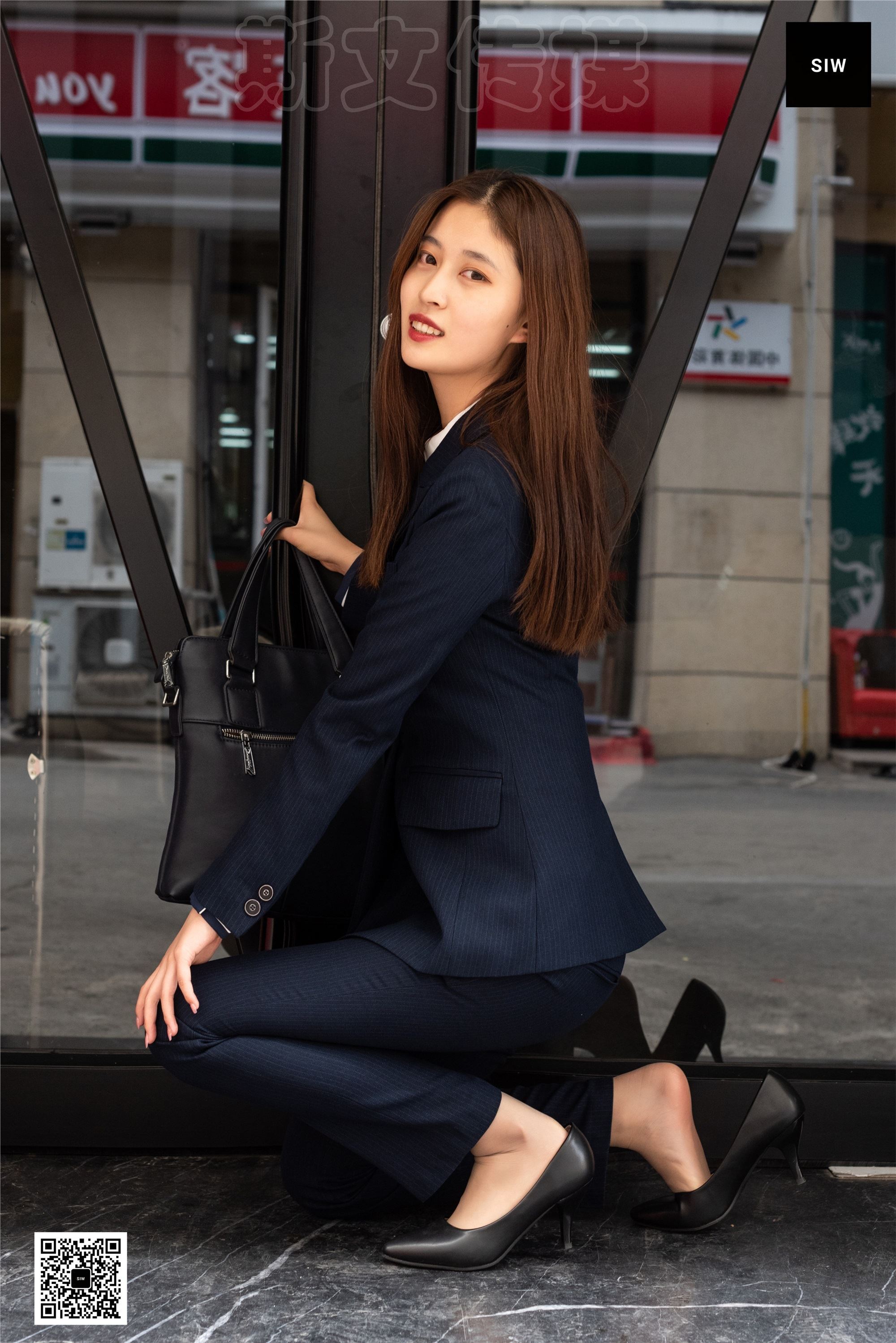 SIW斯文传媒 055 时尚气质OL职业双排扣西装制服 - 甄珍